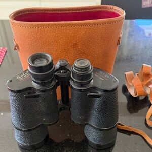 Vntg Light Weight Binolux Triple Tested Binoculars, No. E7-85841, Orig. Case